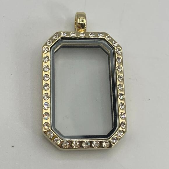 Lot of 10 Pc Assorted Pave Floating Lockets/Pendants Keepsake Jewelry Supplies - Picture 10 of 10